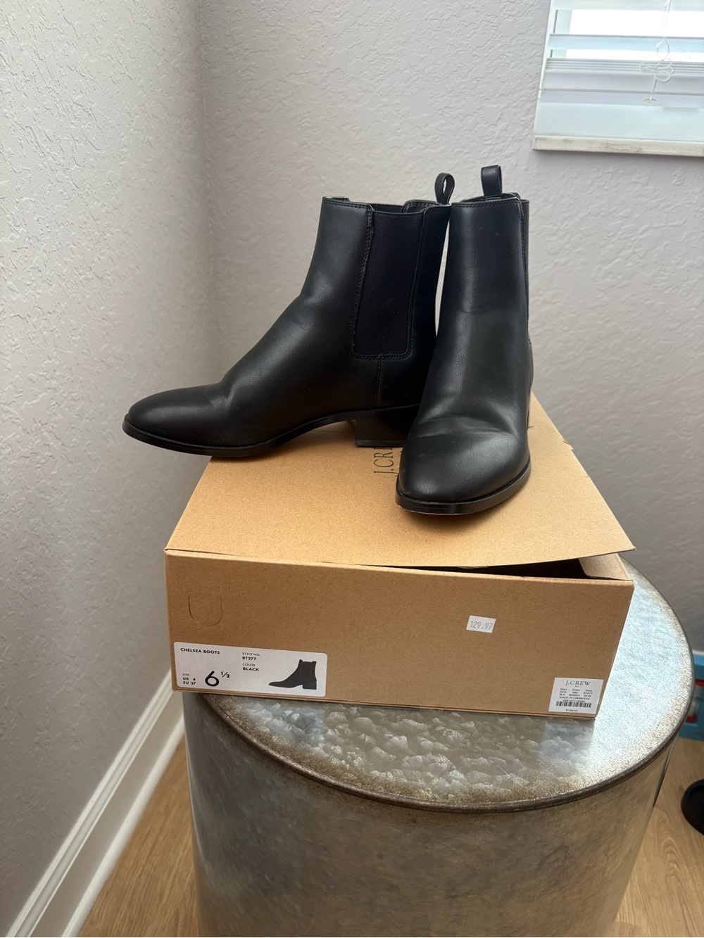 J. Crew Black Chelsea Ankle Boots